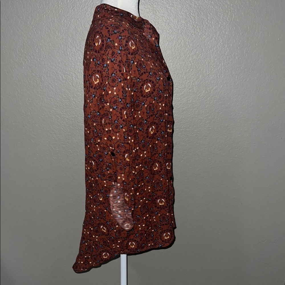 Women's Brown Patterned Top - Picture 5 of 5